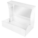 O'Creme White Treat Box with Window, 8.5" x 5.5" x 2", Pack of 5