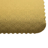 Gold Rectangular Scalloped Corrugated Half Size Cake Board 14" x 18" - Pack of 10