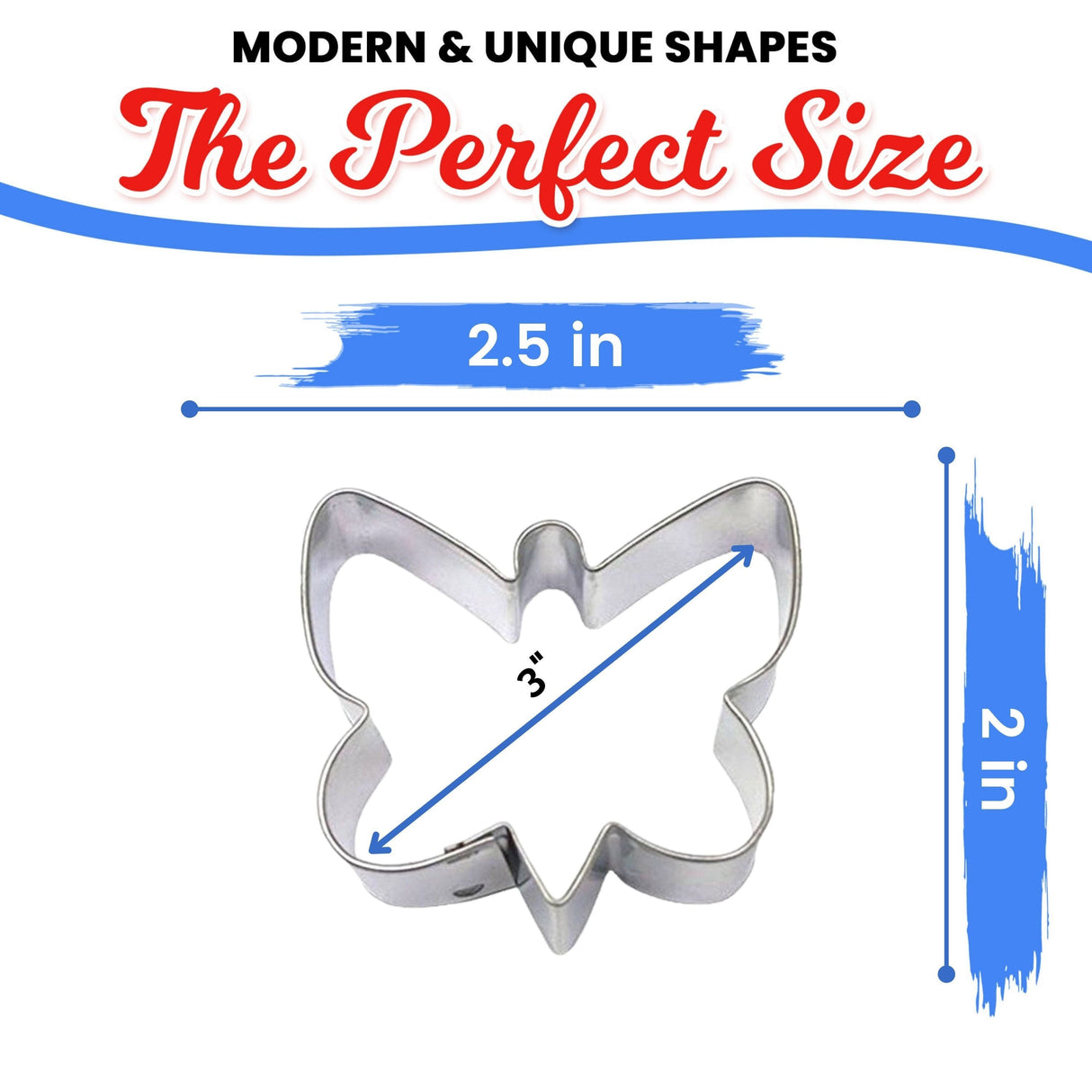 Butterfly Cookie Cutter 2.5 In. B565