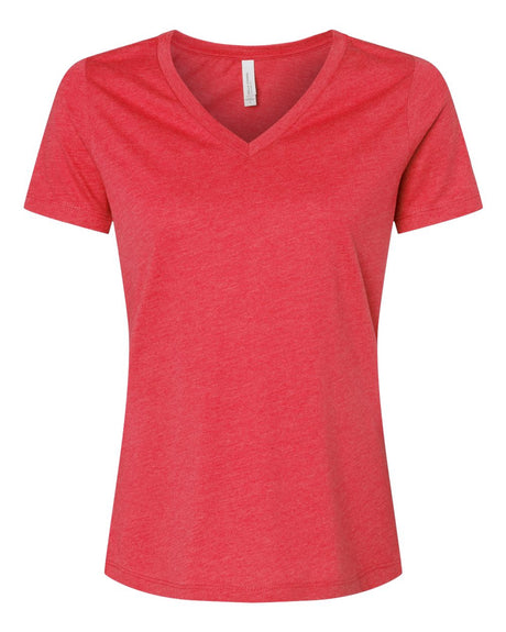 BELLA + CANVAS® Women's Relaxed Heather CVC V Neck Short Sleeve T-Shirt - 6405CVC