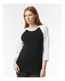 American Apparel® CVC Crewneck Three-Quarter Sleeve Tee