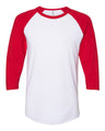JERZEES® Three-Quarter Sleeve Raglan Baseball Ringspun Crewneck T-Shirt
