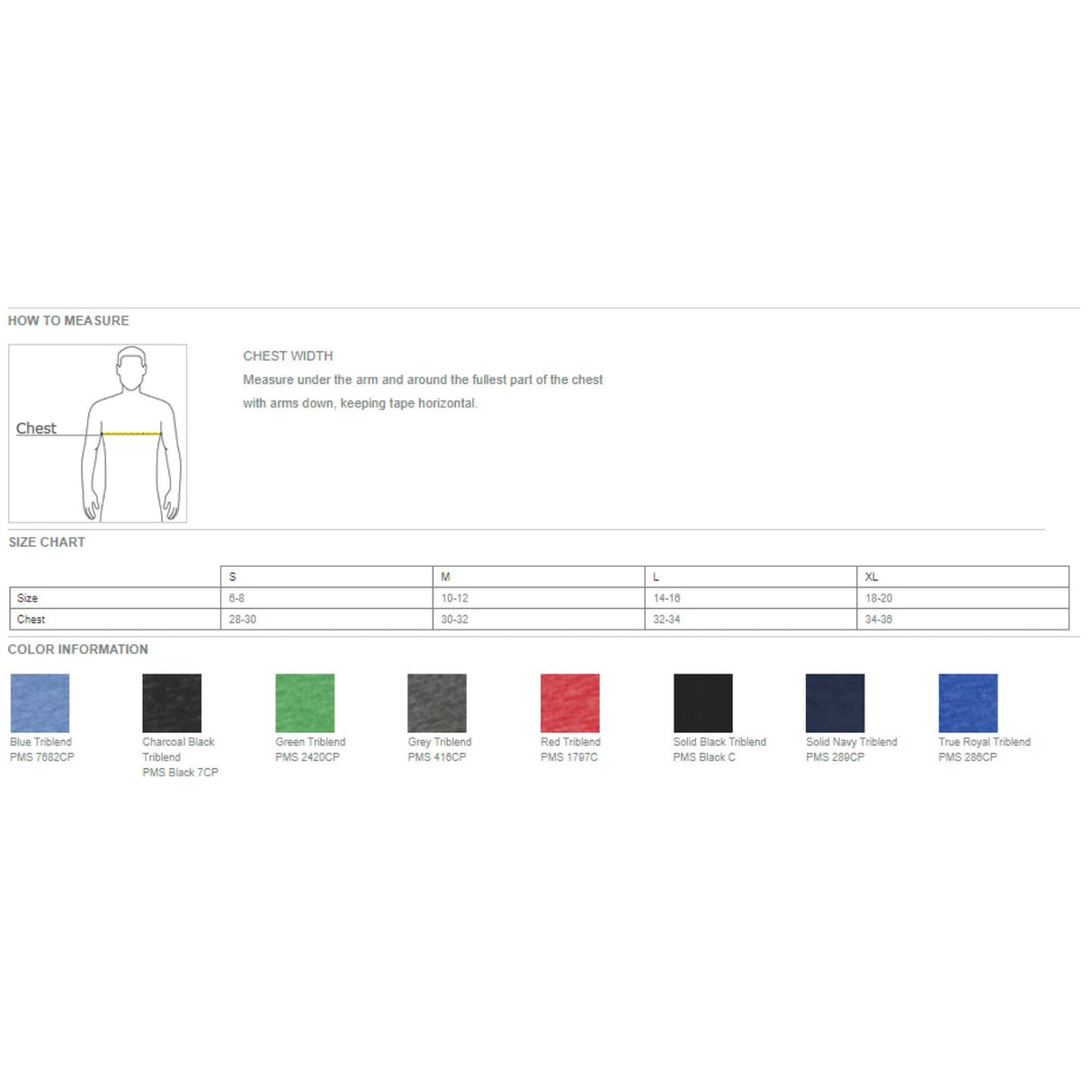 BELLA CANVAS® Youth Triblend Crewneck Short Sleeve Tee