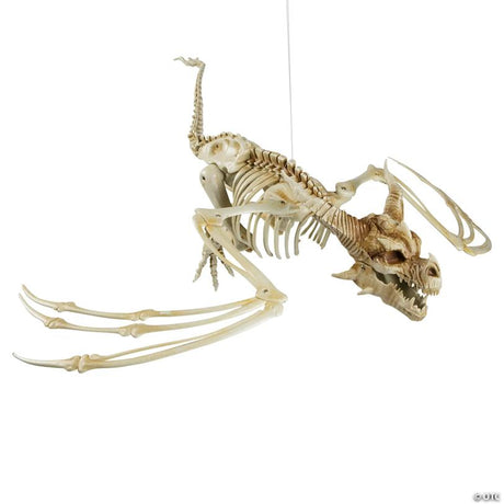 Hanging Pterosaur Skeleton Halloween Decoration for Yard Display, hangs on a porch or door for spooky Halloween display