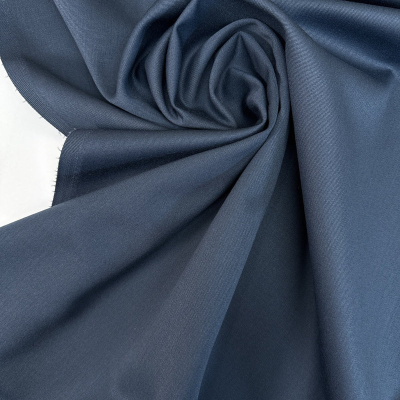 Wool Polyamide Twill Gray-Blue
