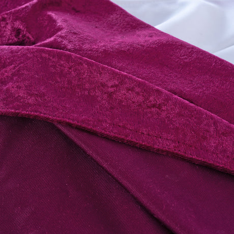 Rectangular Ice Crushed Velvet Tablecloth 90x156 Magenta/Azalea