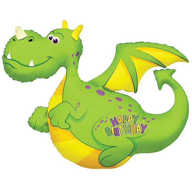 Foil Balloon Birthday Dragon Shape 36 Inch