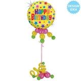 Foil Balloon 36 Inch Bold Stars Birthday