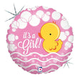 Girls Foil Balloon 36 Inch Bubble Ducky