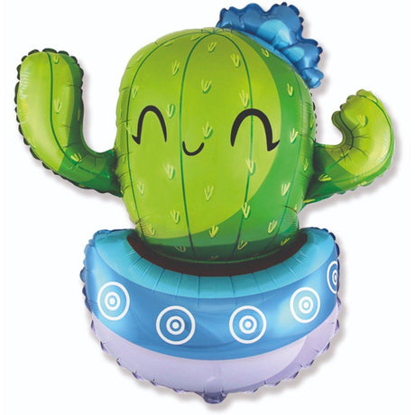 Foil Balloon Cactus Blue 36 Inch