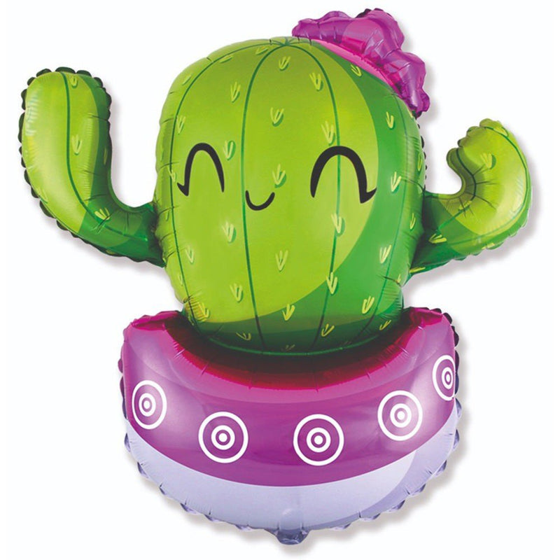 Foil Balloon Cactus Fuchsia