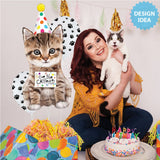 Foil Balloon Girls 36 Inch Cue The Catfetti Cat