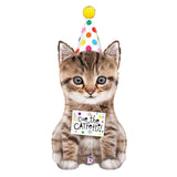 Foil Balloon Girls 36 Inch Cue The Catfetti Cat