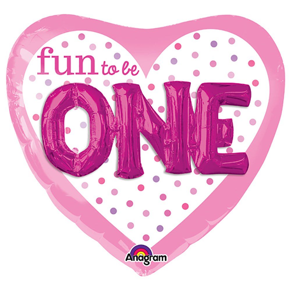 Girls 36 Inch Fun To Be O-N-E Girl Foil Balloon