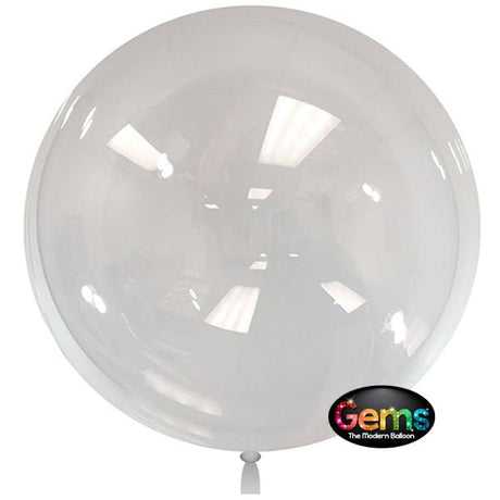 Plastic Balloon GEMS Clear 36 Inch 2 Pack