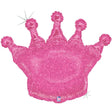 Foil Balloon Girls Glittering Crown Pink 36 Inch