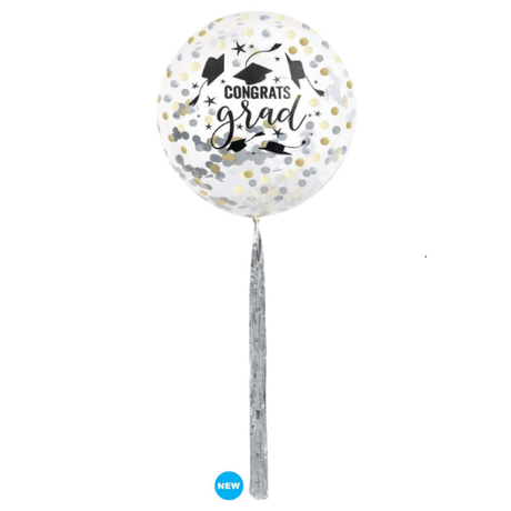 Graduation Confetti Balloon with Foil Tassel Tail