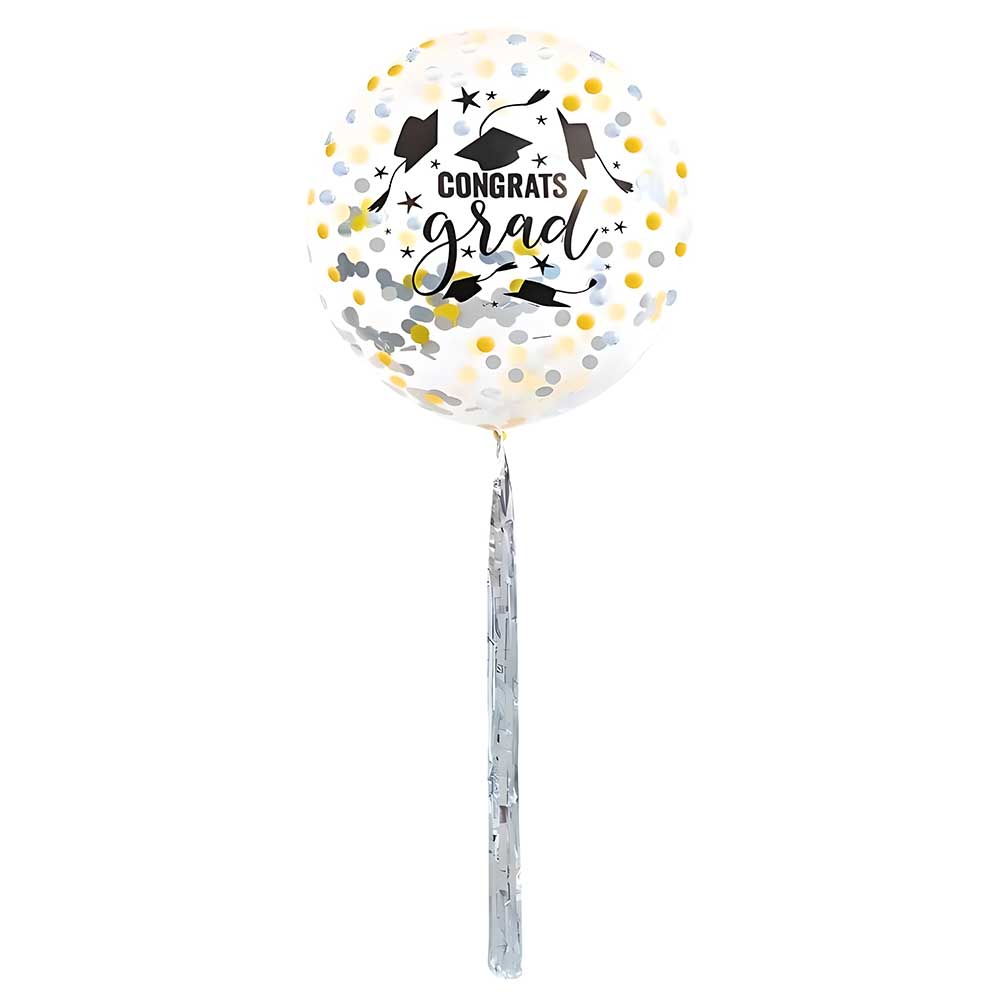 Graduation Confetti Balloon with Foil Tassel Tail