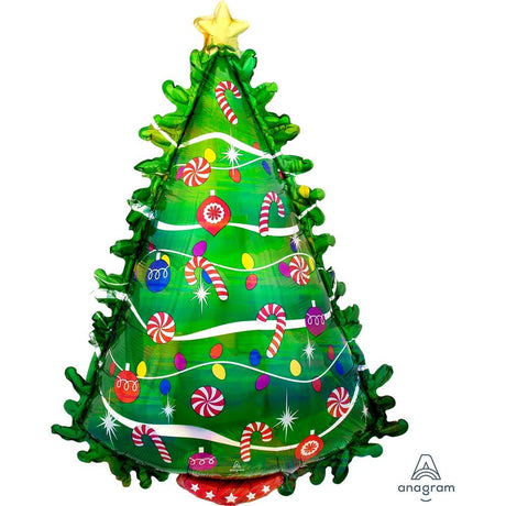 Christmas Tree Foil Balloon 36 Inch Green