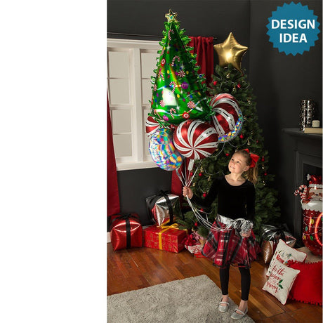 Christmas Tree Foil Balloon 36 Inch Green