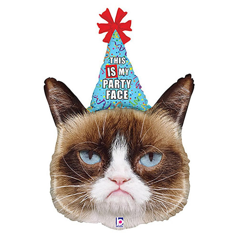 Foil Balloon Grumpy Cat Party Face 36 Inch