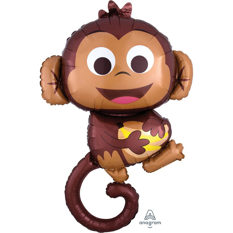 36 Inch Happy Monkey Foil Balloon