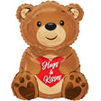 Foil Balloon Hugs & Kisses Bear Shape