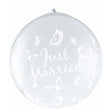 Latex Balloons 36 Inch Just Married Butterflies
