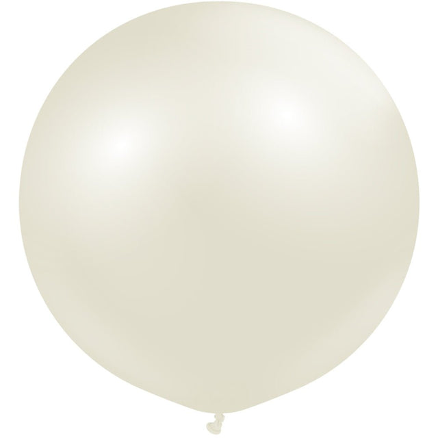 Latex Balloons 36 Inch Kalisan Aura Ivory White