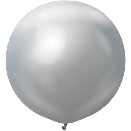 Latex Balloons 36 Inch Mirror Silver