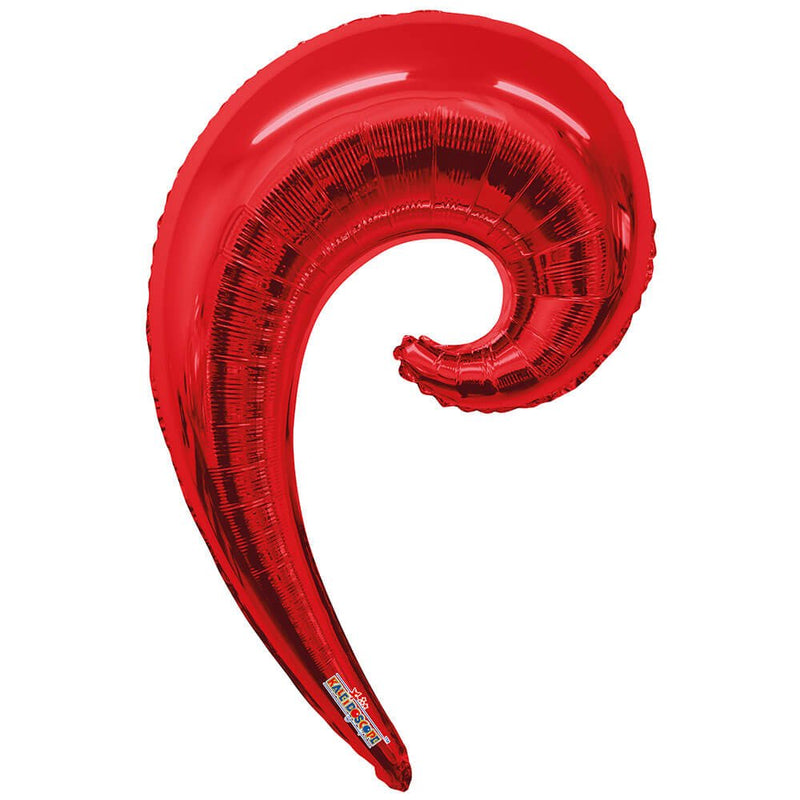 Foil Balloon 36 Inch Red Kurly Wave