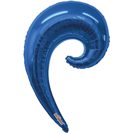 Foil Balloon 36 Inch Royal Blue Kurly Wave