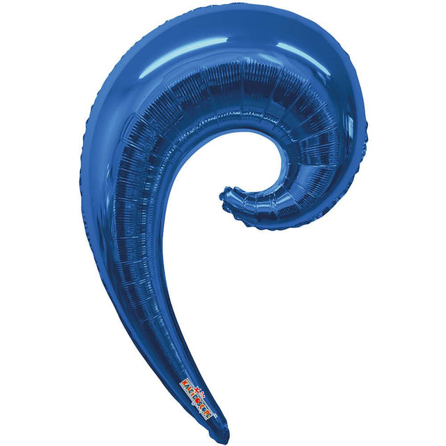 Foil Balloon 36 Inch Royal Blue Kurly Wave
