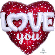 Love Hearts & Dots Foil Balloon