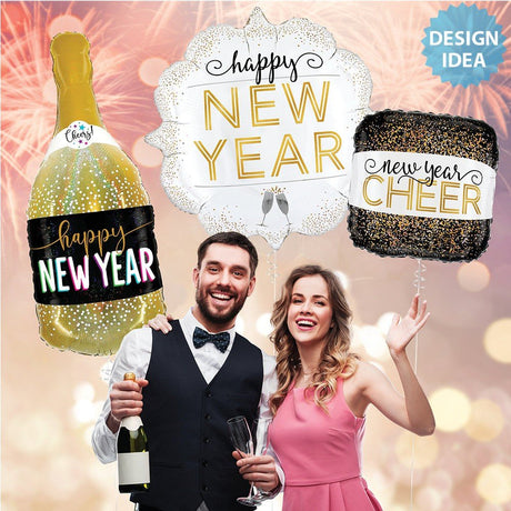 Foil Balloon New Year Champagne