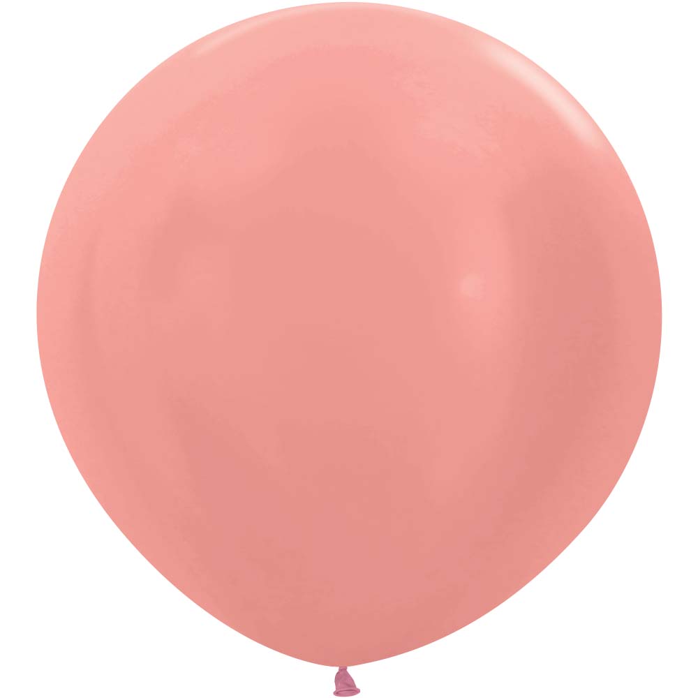 36 Inch Metallic Rose Gold Latex Balloons