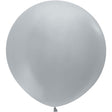 36 Inch Metallic Silver Latex Balloons
