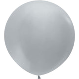 36 Inch Metallic Silver Latex Balloons