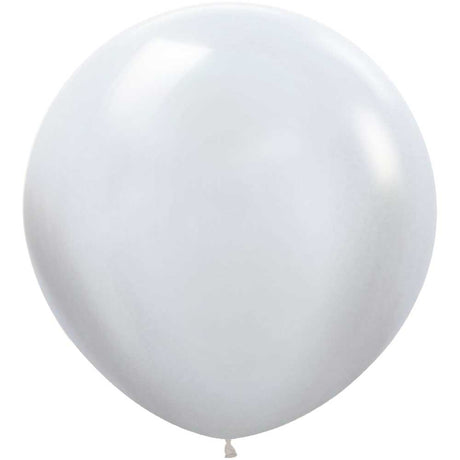 36 Inch Latex Balloons Pearl White