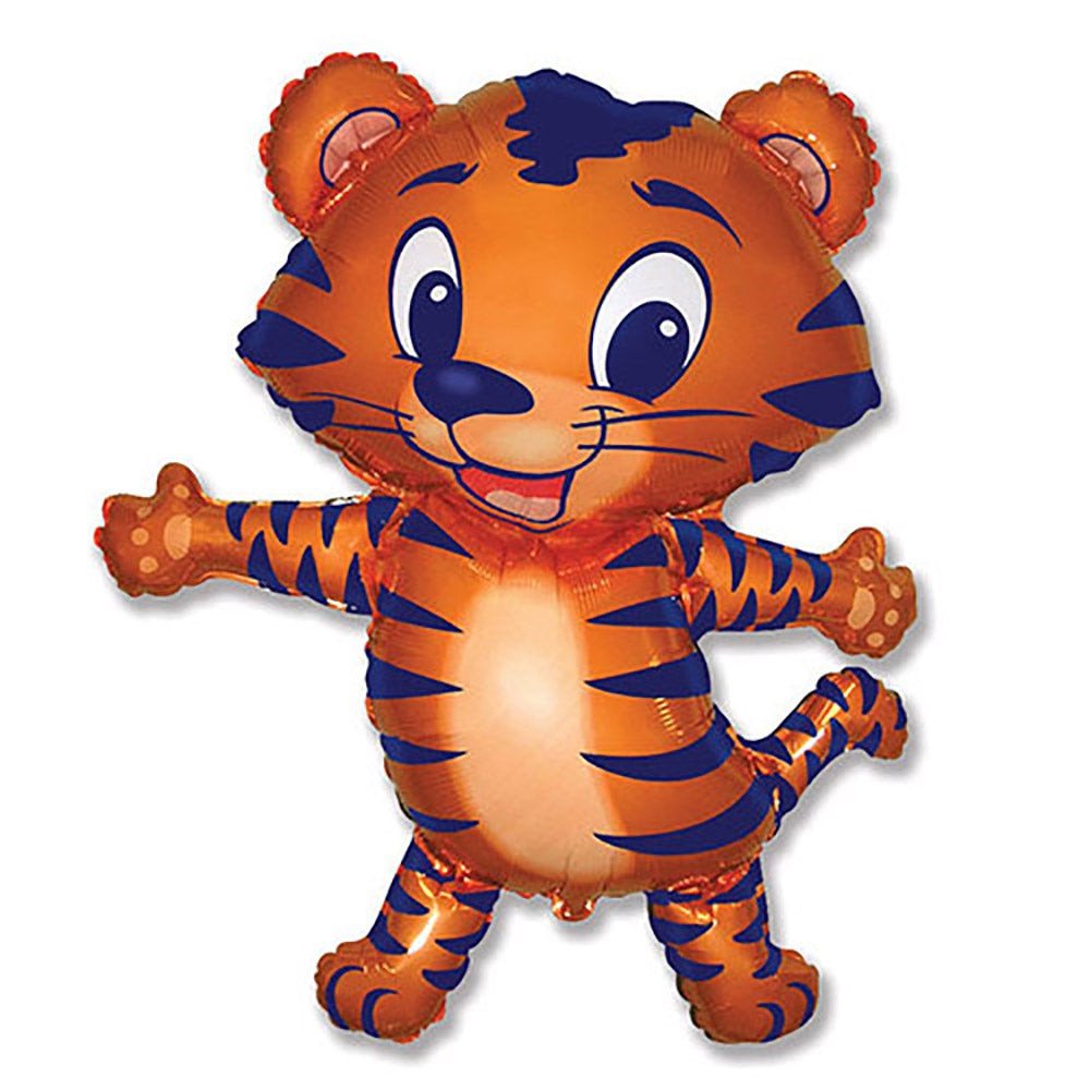 Foil Balloon Tiger Cub Blue 36 Inch