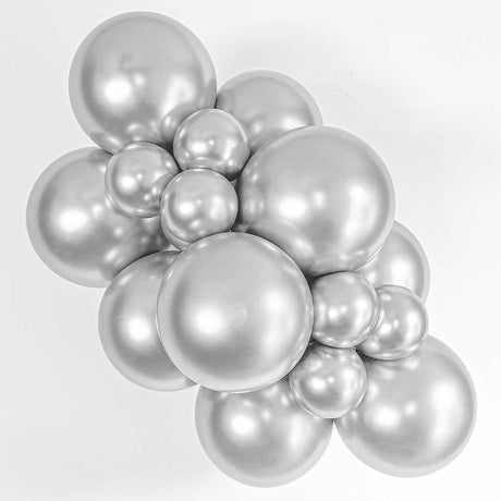 Latex Balloons Silvery 11 Inch TUFTEX Effects