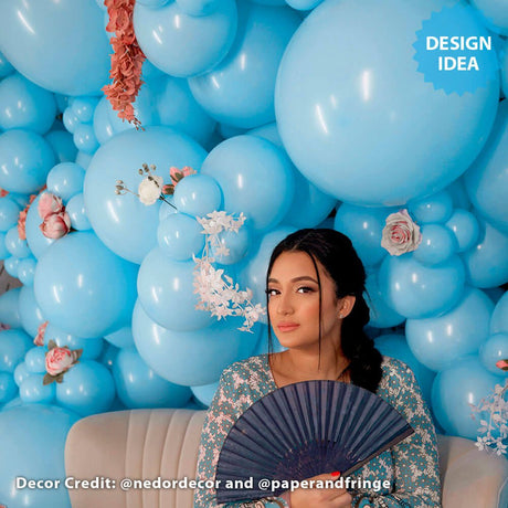 Latex Balloons 36 Inch TUFTEX Monet Pastel Blue