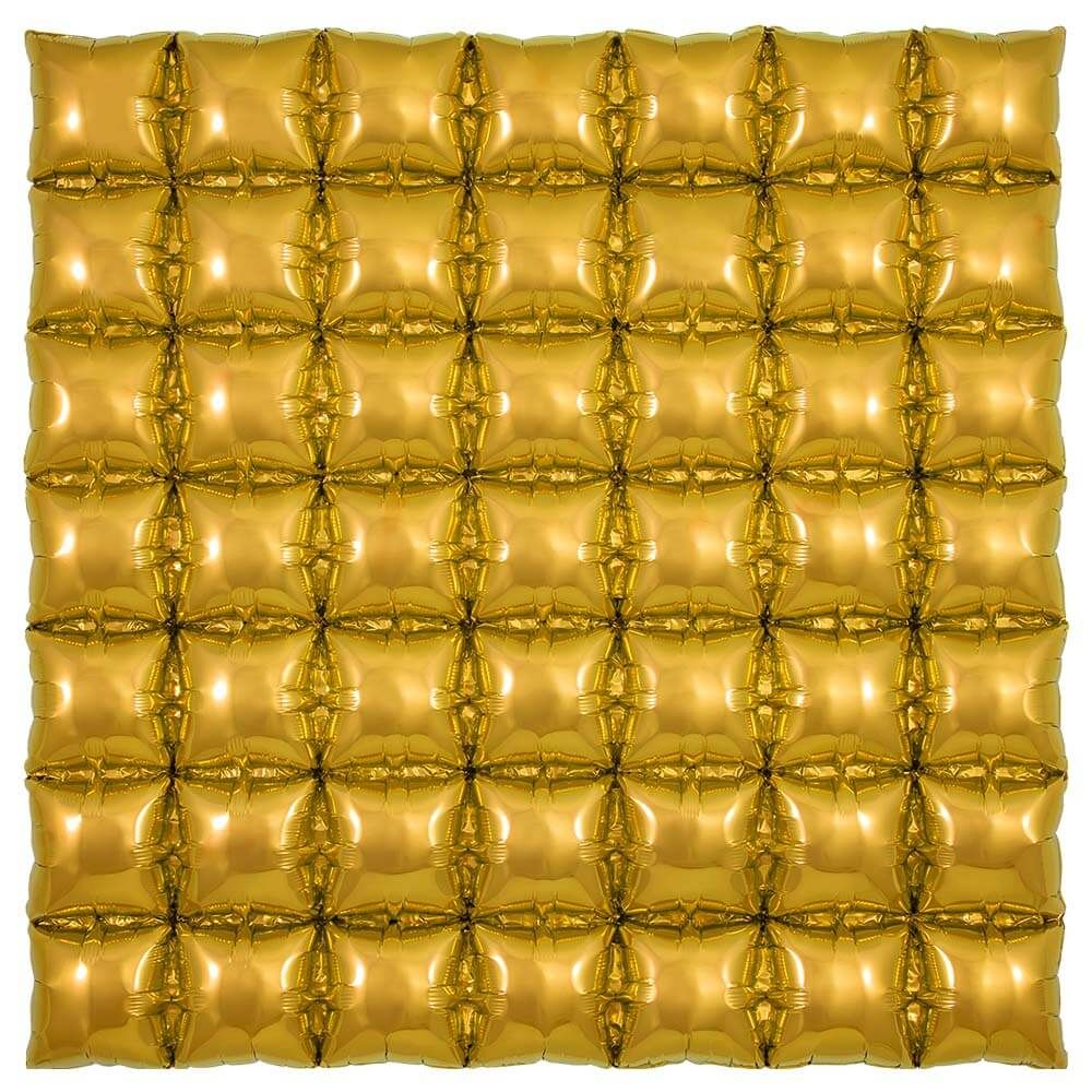 Foil Balloon 36 Inch Waffle Panel Gold