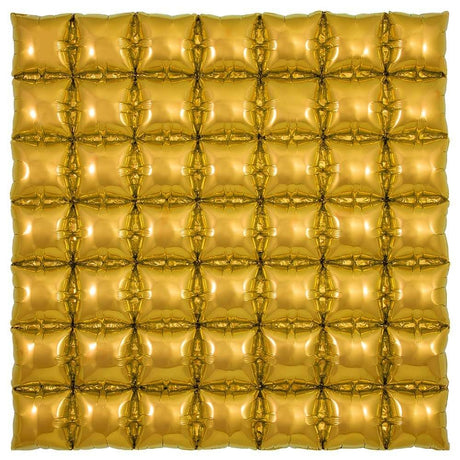 Foil Balloon 36 Inch Waffle Panel Gold