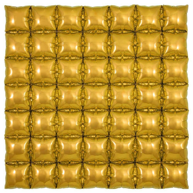 Foil Balloon 36 Inch Waffle Panel Gold