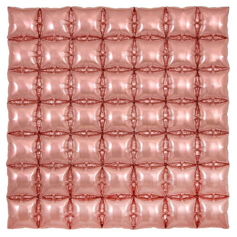 Foil Balloon 36 Inch Waffle Panel Rose Gold