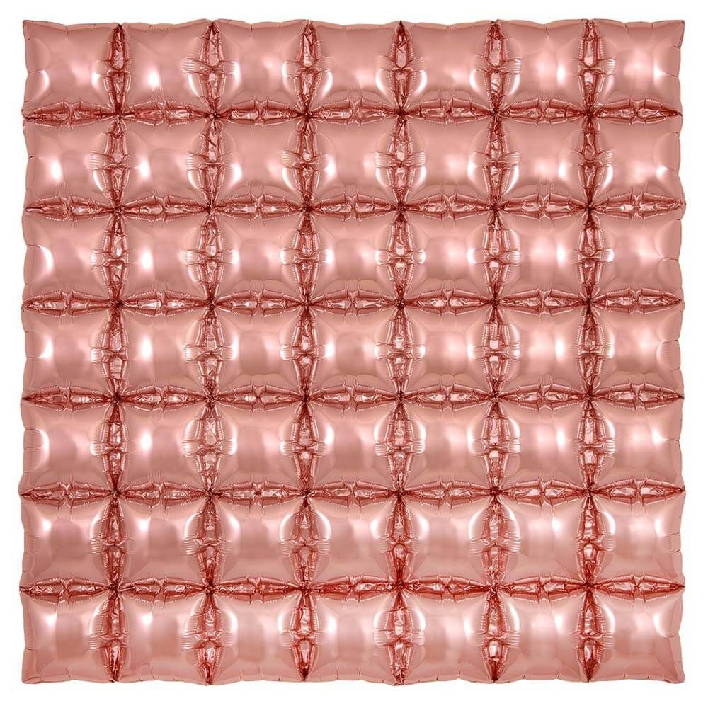 Foil Balloon 36 Inch Waffle Panel Rose Gold