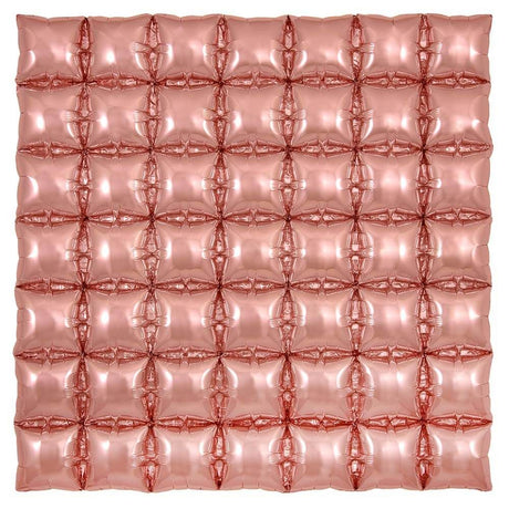 Foil Balloon 36 Inch Waffle Panel Rose Gold