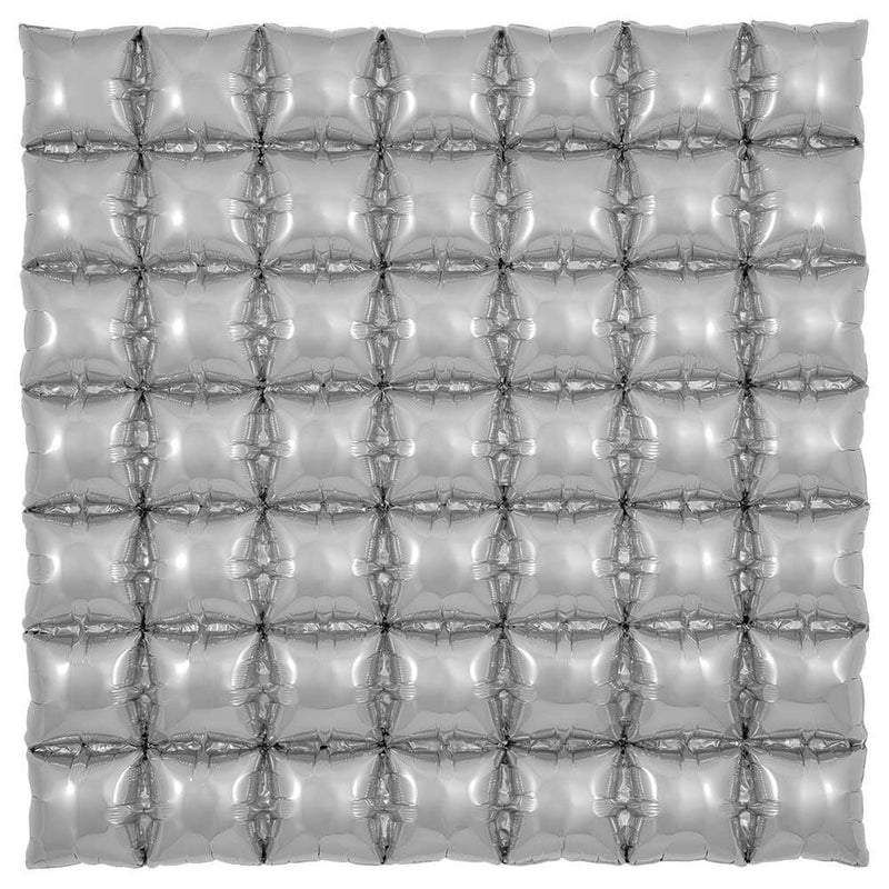 Foil Balloon Waffle Panel Silver