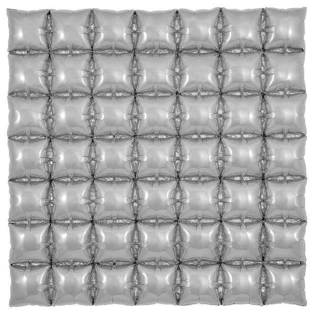 Foil Balloon Waffle Panel Silver
